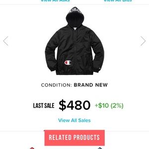 Supreme x Champion Sherpa jacket